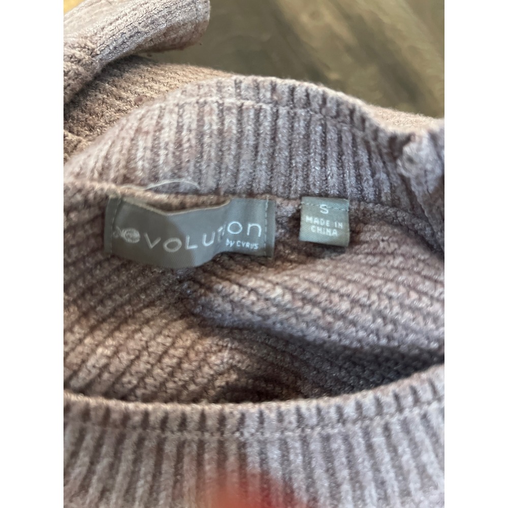 Evolution by Cyrus Light‎ Mauve Ribbed Knit Textured Sweater Size S - Picture 2 of 4